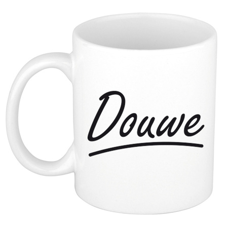 Name mug Douwe with elegant letters 300 ml