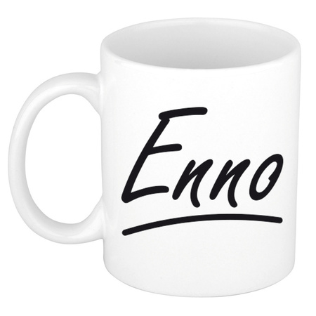 Name mug Enno with elegant letters 300 ml