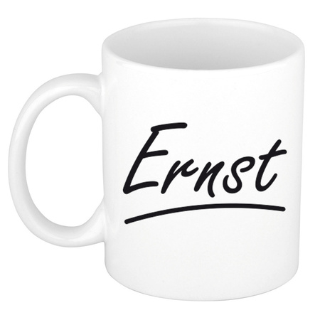 Name mug Ernst with elegant letters 300 ml