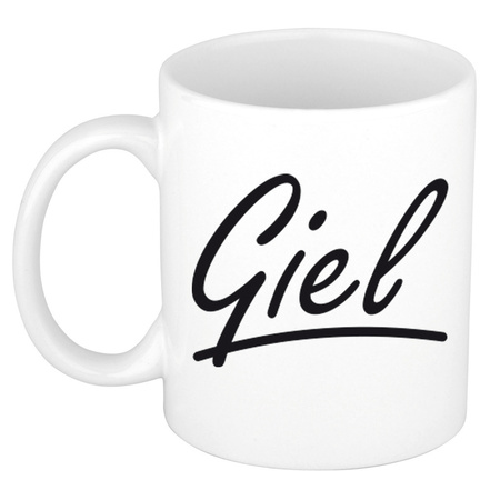 Name mug Giel with elegant letters 300 ml