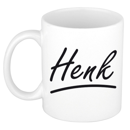 Name mug Henk with elegant letters 300 ml