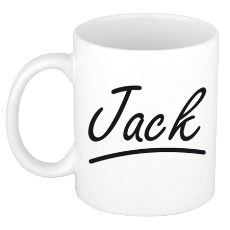 Name mug Jack with elegant letters 300 ml