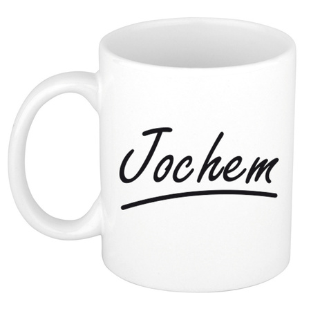 Name mug Jochem with elegant letters 300 ml