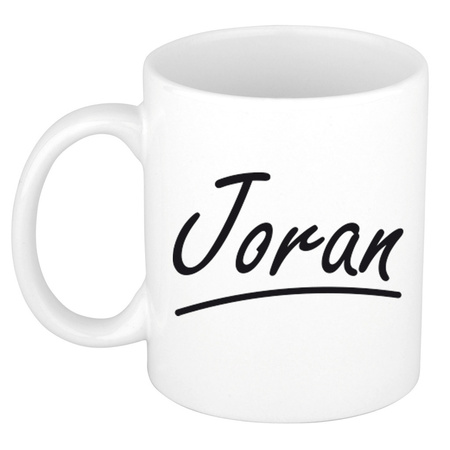 Name mug Joran with elegant letters 300 ml
