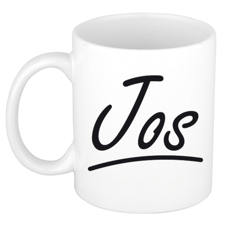 Name mug Jos with elegant letters 300 ml