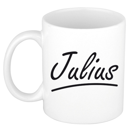 Name mug Julius with elegant letters 300 ml