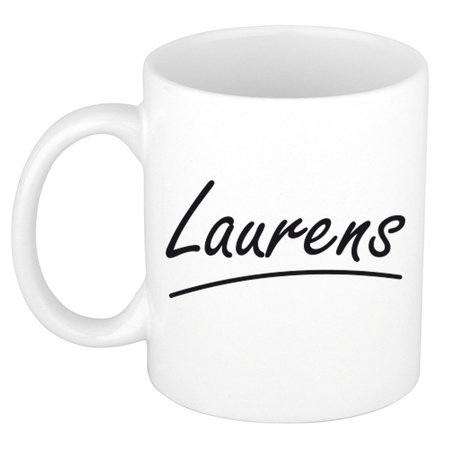 Name mug Laurens with elegant letters 300 ml