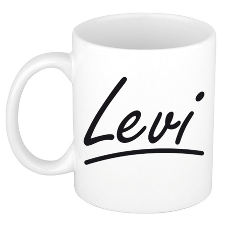 Name mug Levi with elegant letters 300 ml