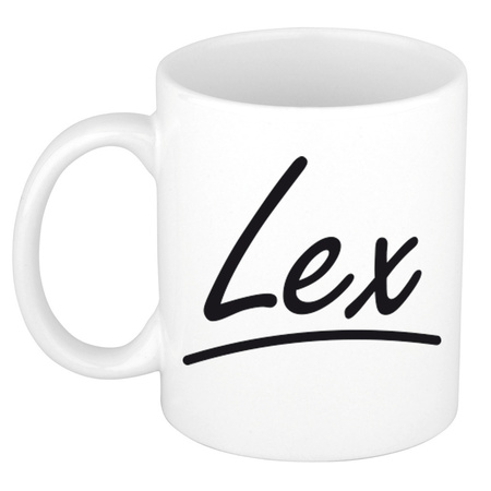 Name mug Lex with elegant letters 300 ml