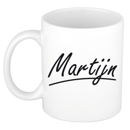 Name mug Martijn with elegant letters 300 ml