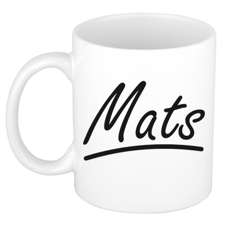 Name mug Mats with elegant letters 300 ml