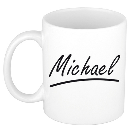 Name mug Michael with elegant letters 300 ml