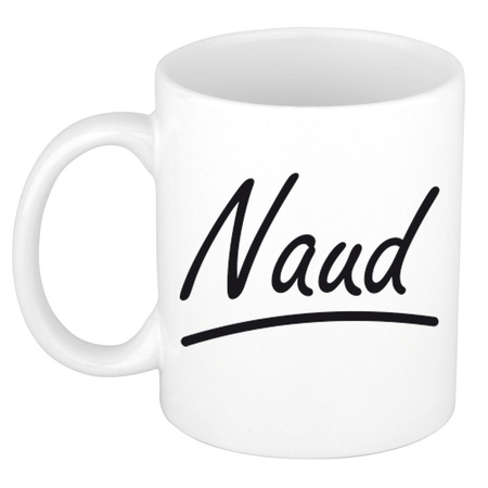 Name mug Naud with elegant letters 300 ml