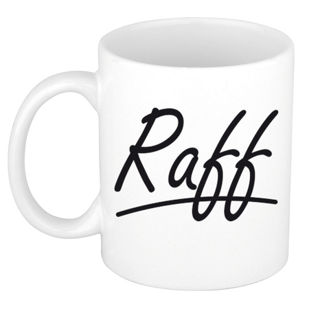 Name mug Raff with elegant letters 300 ml
