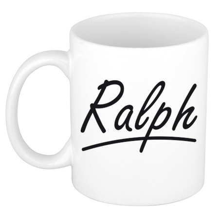 Name mug Ralph with elegant letters 300 ml