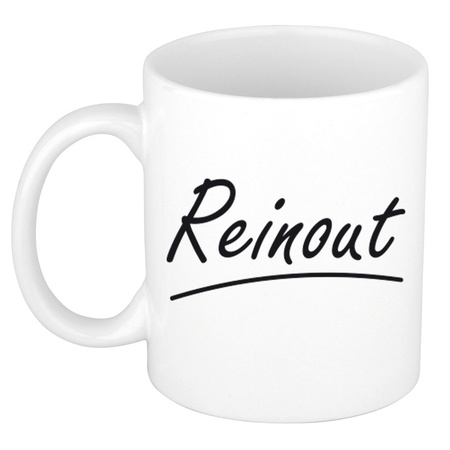 Name mug Reinout with elegant letters 300 ml