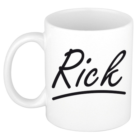 Name mug Rick with elegant letters 300 ml