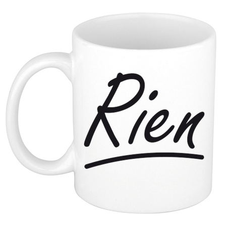 Name mug Rien with elegant letters 300 ml
