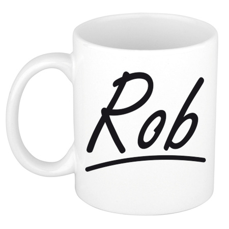 Name mug Rob with elegant letters 300 ml