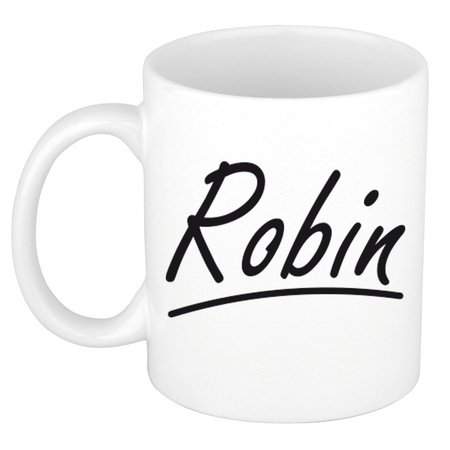 Name mug Robin with elegant letters 300 ml