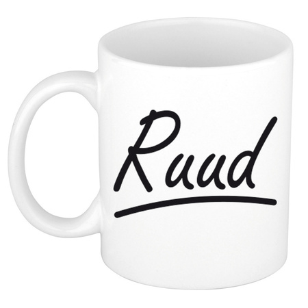 Name mug Ruud with elegant letters 300 ml