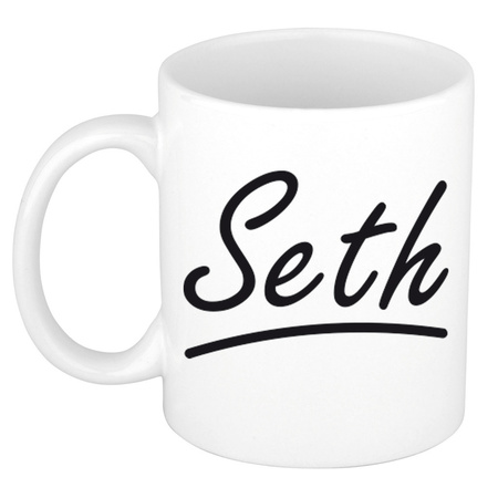 Name mug Seth with elegant letters 300 ml