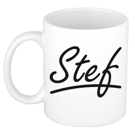 Name mug Stef with elegant letters 300 ml