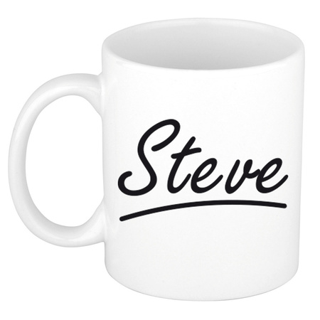 Name mug Steve with elegant letters 300 ml
