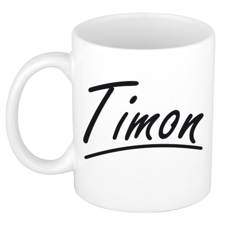 Name mug Timon with elegant letters 300 ml
