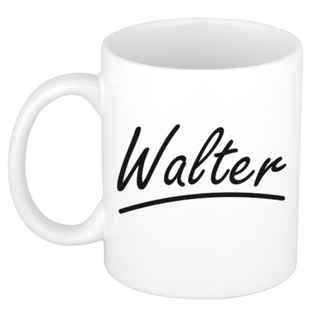 Name mug Walter with elegant letters 300 ml