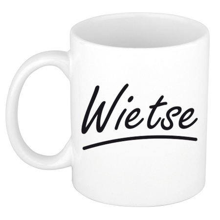Name mug Wietse with elegant letters 300 ml