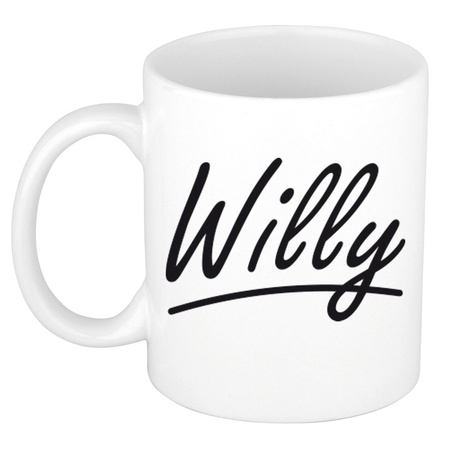Name mug Willy with elegant letters 300 ml