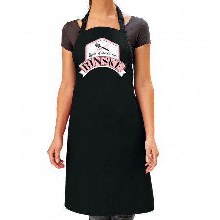 Queen of the kitchen Rinske apron black for women