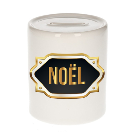 Name money box Noel with golden emblem