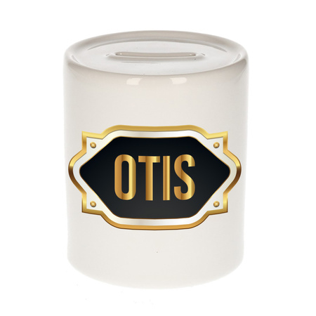 Name money box Otis with golden emblem