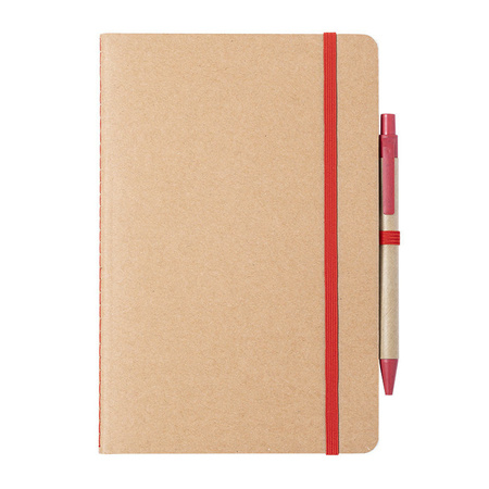 Carton color notebook red elastic A5
