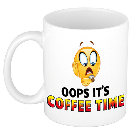 Oh no its coffee time gift mug / cup white 