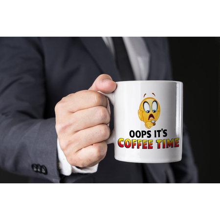 Oh no its coffee time gift mug / cup white 