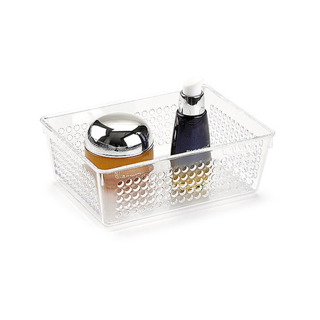 18x transparent storage baskets in 3 sizes