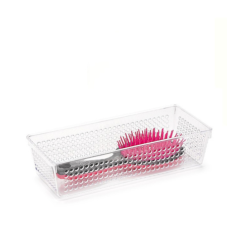 Transparent organize tray/baskets 26 x 11 cm
