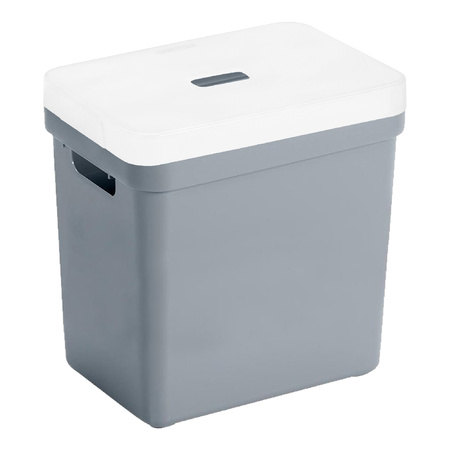 Bluegrey home boxes storage box 25 liters plastic with transparent lid