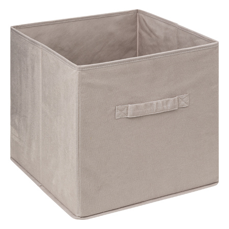 Storage basket - 29 liters - beige - 31 x 31 x 31 cm