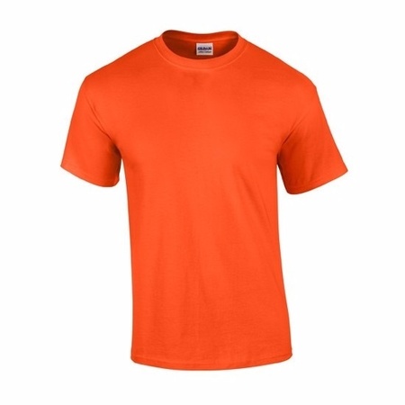 Oranje katoenen shirt voor volwassenen