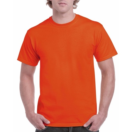 Orange cotton shirt for adults