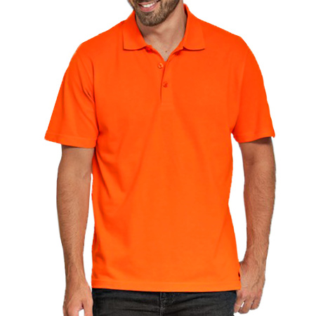 Orange poloshirt basic for men