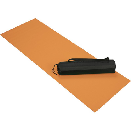 Orange yoga/fitness mat 60 x 170 cm