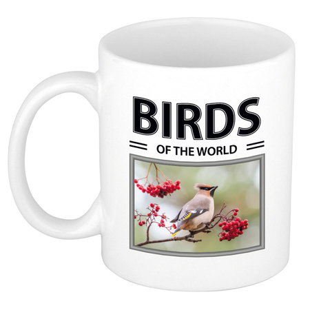Animal photo mug Waxwing birds of the world 300 ml