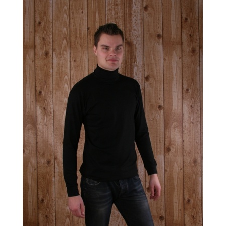 Black t-shirt turtle neck and long sleeves