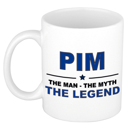 Pim The man, The myth the legend cadeau koffie mok / thee beker 300 ml