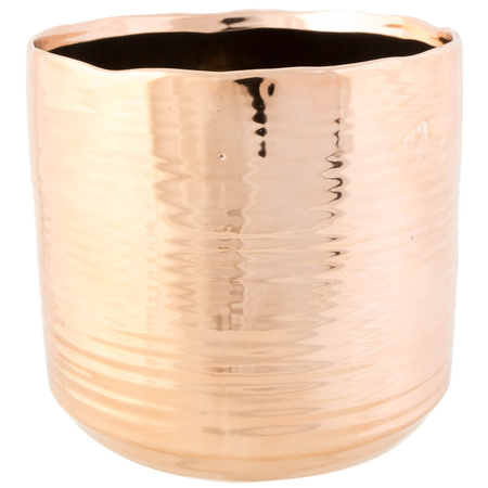 Cosy @ Home Plant pot Cerchio - copper colored - ceramic - 16 cm